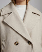 Women's Short Double-Breasted Jacket Lapel Collar Button Placket Casual Chic Cropped Coat – Heidi