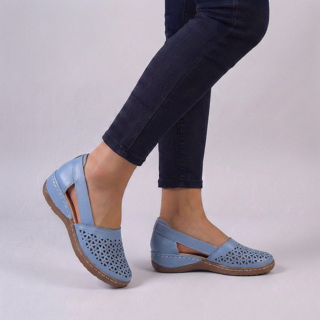 Women's Scalloped Cut-Out Comfort Sandals Wedge Breathable Casual Summer Shoes – Sydney
