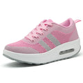 Women's Air Bubble Sneakers Mesh Lace-Up Cushioned Platform Casual Everyday Shoes