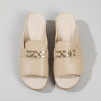 Women's Slip-On Sandals Buckle Detail Block Heel Casual Summer – Kylie