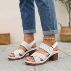 Women's Platform Heel Comfort Sandals Adjustable Strap Open Toe Casual Summer Shoes – Victoria
