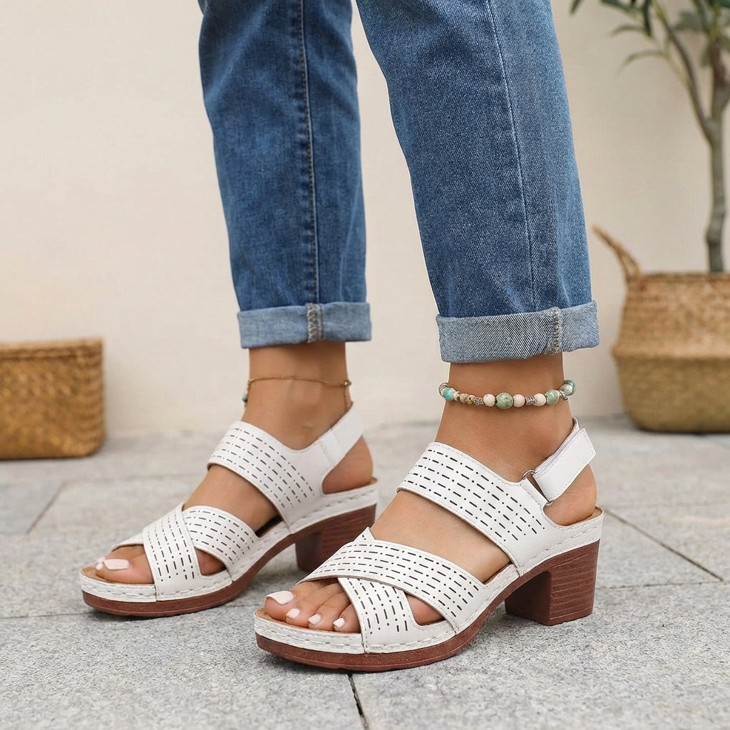 Women's Platform Heel Comfort Sandals Adjustable Strap Open Toe Casual Summer Shoes – Victoria