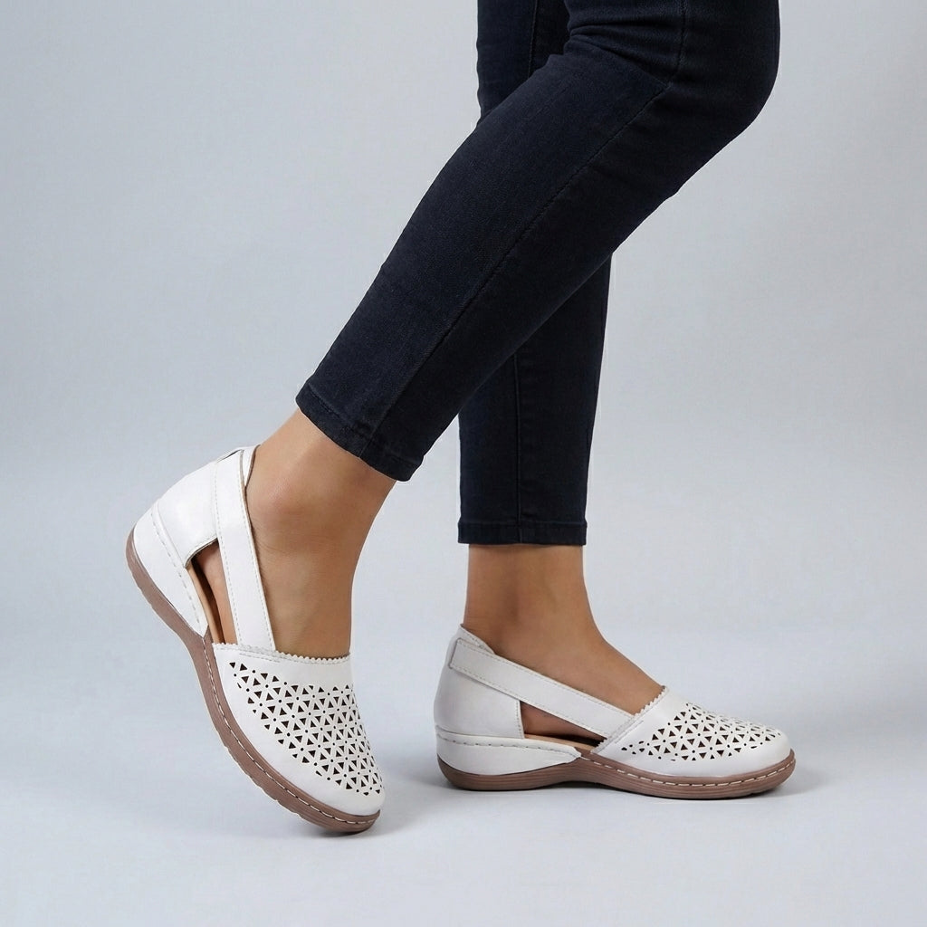 Women's Scalloped Cut-Out Comfort Sandals Wedge Breathable Casual Summer Shoes – Sydney