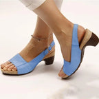 Women's Heeled Sandals Block Heel Arch Support Open Toe Casual Formal Summer Shoes – Marley Elegance
