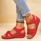 Women's Wedge Sandals Adjustable Strap Open Toe Arch Support Casual Summer Shoes – Alfreda