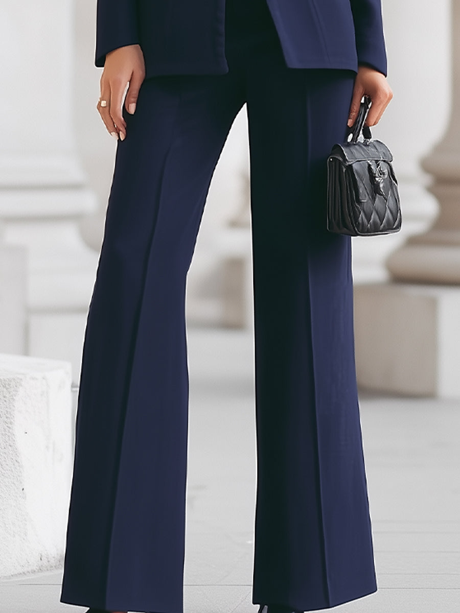 Women's Elegant Blazer & Trouser Suit Set Tailored Structured Slim-Fit Formal Elongating – Sharie