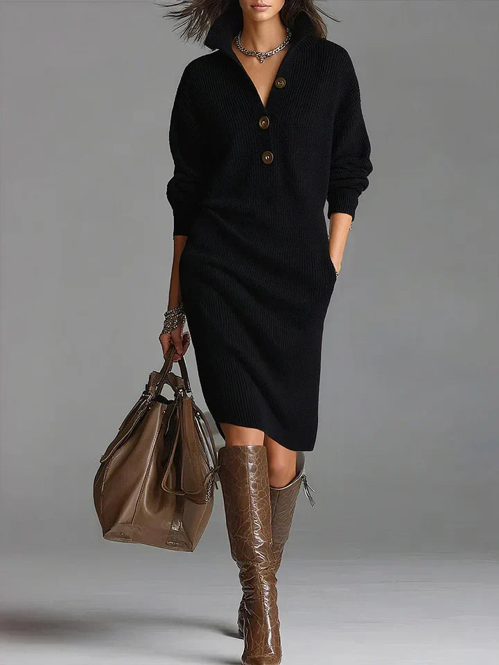 Women's Chic Knit Short Dress Soft Breathable Flattering Casual Workday Evening Elegant – Fatima
