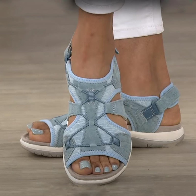 Women's Sandals Adjustable Strap Open Toe Cushioned Sole Comfortable Summer Walking