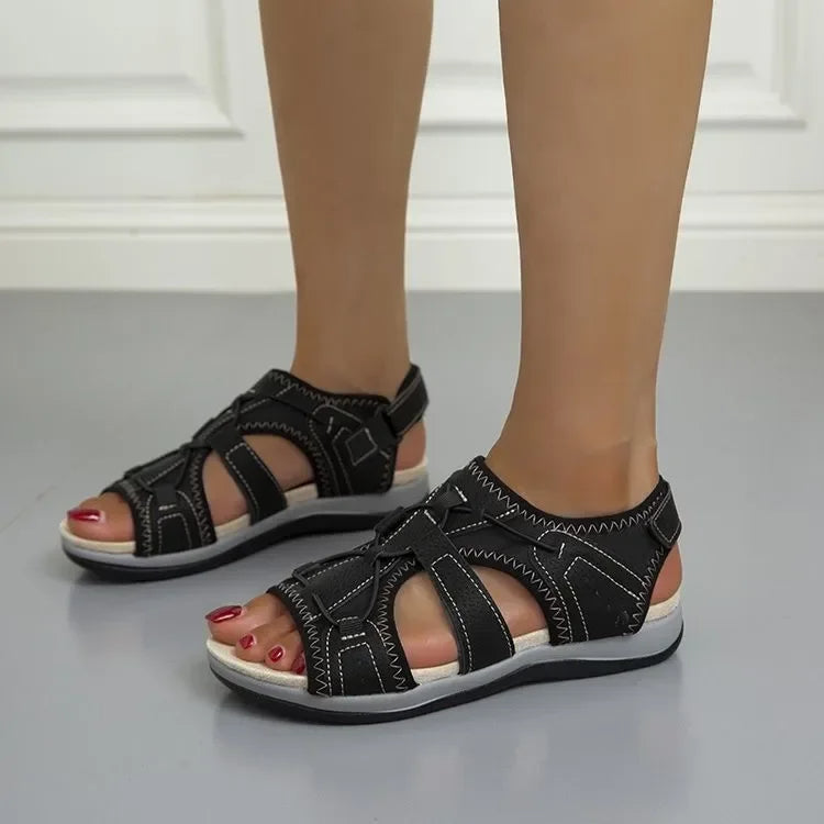 Women's Sandals Adjustable Strap Open Toe Cushioned Sole Comfortable Summer Walking