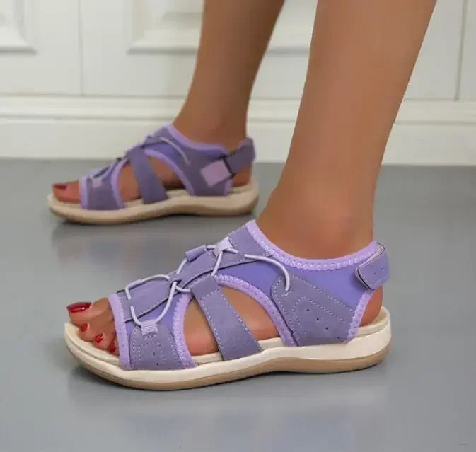 Women's Sandals Adjustable Strap Open Toe Cushioned Sole Comfortable Summer Walking