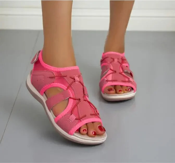 Women's Sandals Adjustable Strap Open Toe Cushioned Sole Comfortable Summer Walking