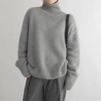 Women's Cashmere Turtleneck Sweater Soft Cozy Relaxed Fit Warm Casual Elegant Winter – Beige