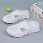 Women's Mesh Slippers Breathable Cushioned Sole Slip-On Casual Summer Walking Comfort
