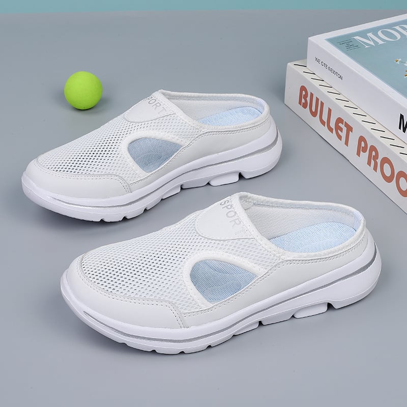 Women's Mesh Slippers Breathable Cushioned Sole Slip-On Casual Summer Walking Comfort