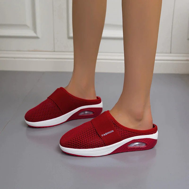 Women's Ergonomic Slip-On Slippers Cushioned Air Sole Non-Slip Comfort Walking Casual