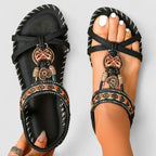 Women's Flat Sandals Stability Sole Heel Cap Smart Toe Box All-Day Comfort – Maryna
