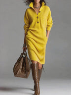 Women's Chic Knit Short Dress Soft Breathable Flattering Casual Workday Evening Elegant – Fatima