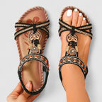 Women's Flat Sandals Stability Sole Heel Cap Smart Toe Box All-Day Comfort – Maryna