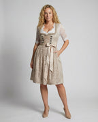 Women's Traditional Dirndl Dress Laced Bodice Lace Blouse Cotton Oktoberfest Bavarian Costume – Heidi