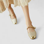 Women's Mary Jane Shoes Block Heel Shimmer Strap Vintage Elegant – Chrystahn