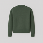 Women's Oversized Heart Ace Logo Knit Sweater Casual Everyday Cozy Streetwear Smart Casual Gift – Anely Cream Black Green