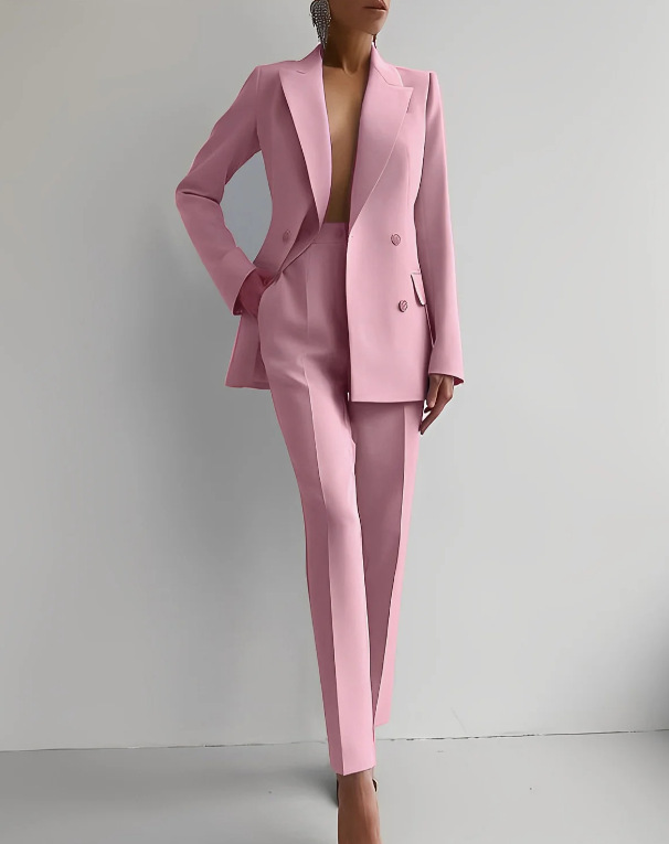 Women's Elegant Tailored Suit Blazer & Pants Set Formal Business Meeting Wedding Guest Ceremony Evening Party – Eleonor