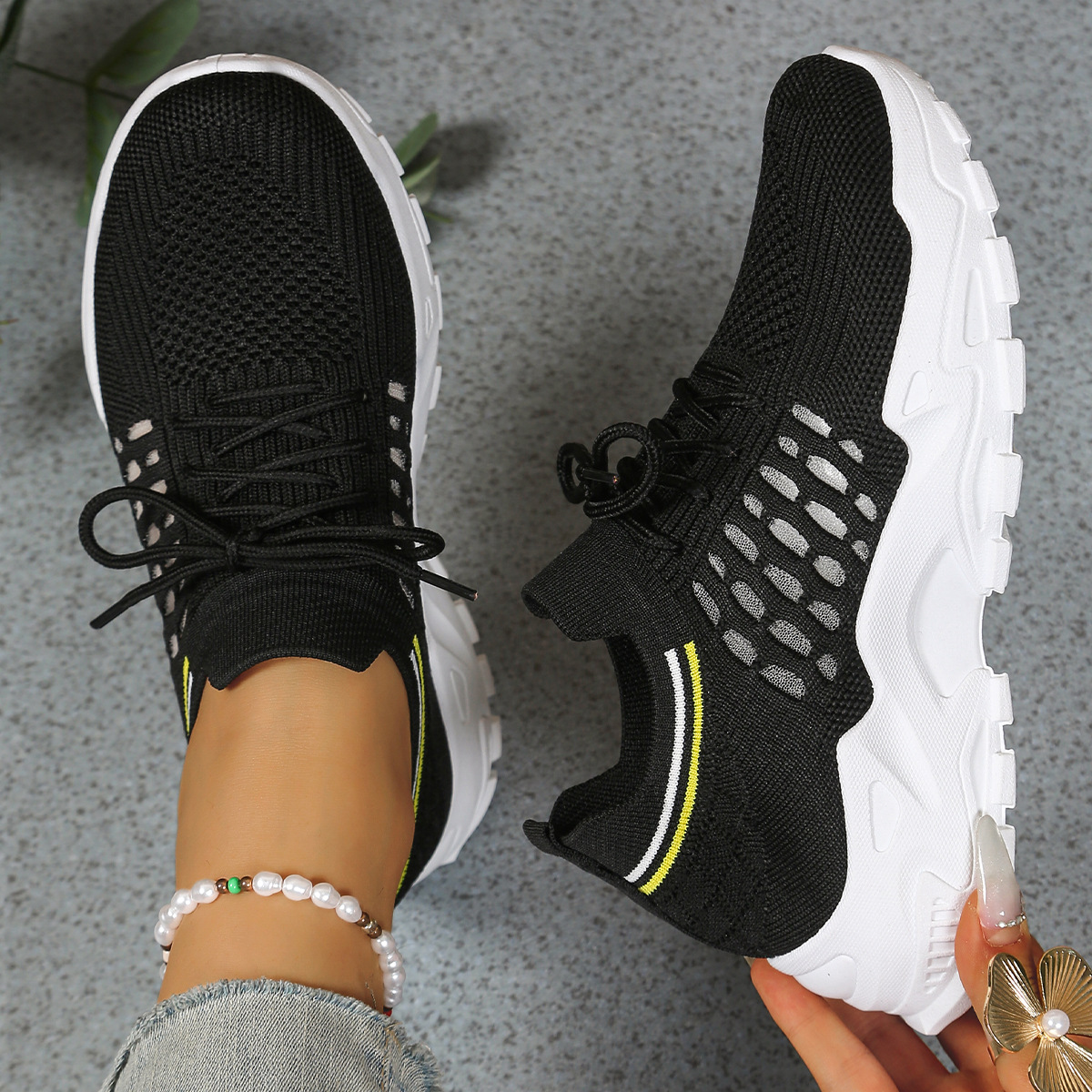Women's Sneakers Wide Toe Box Arch Support Chunky – Maica