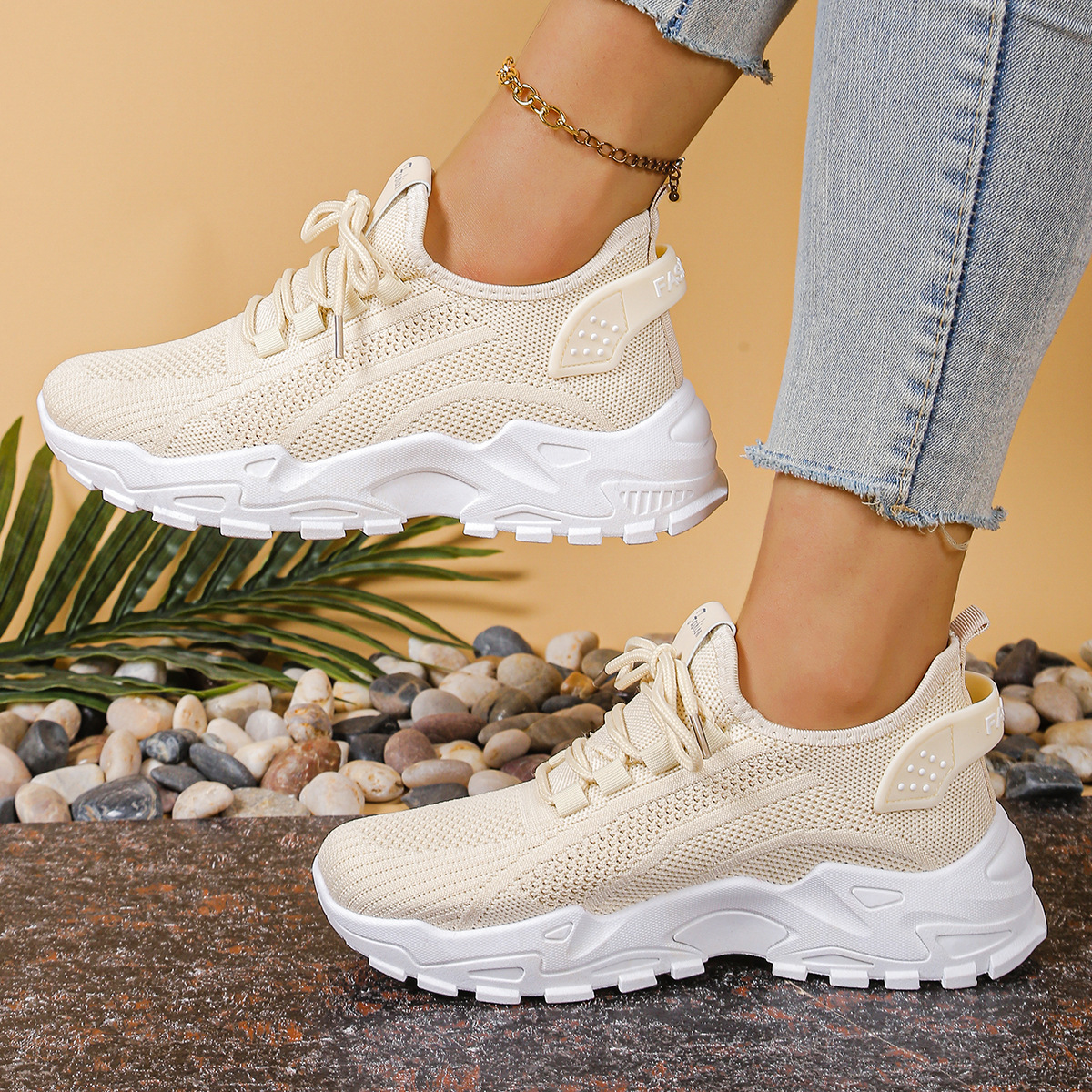 Women's Sneakers Wide Toe Box Arch Support Chunky – Maica