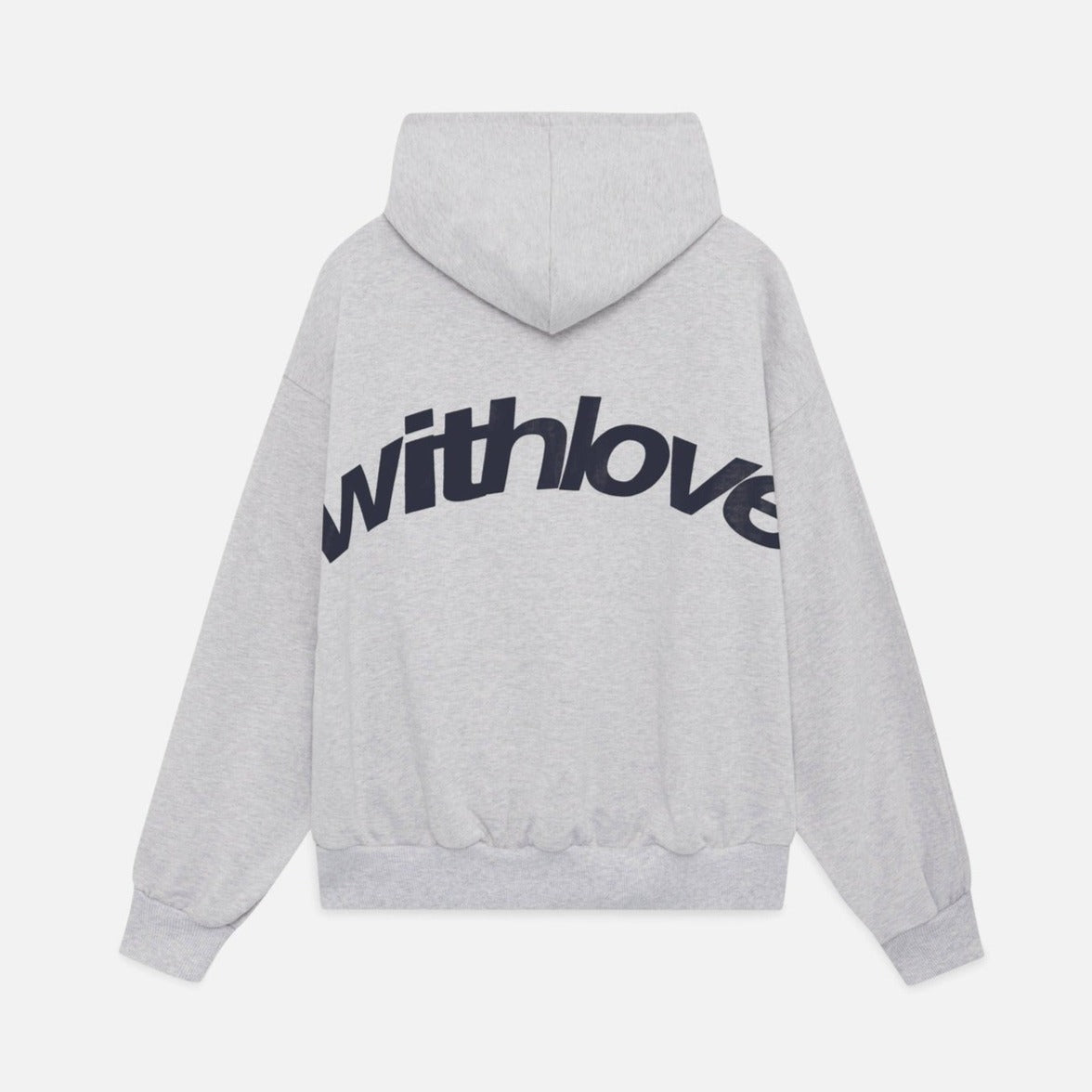 Women's Oversized Hoodie With Love Graphic Print Fleece Streetwear Casual Everyday Sweatshirt – Black