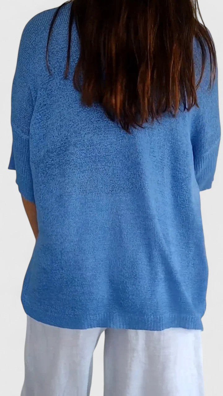 Women's Comfortable V-Neck Long Sleeve Top Flattering Wrinkle-Resistant Versatile – Sonylah