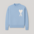 Women's Oversized Heart Ace Logo Knit Sweater Casual Everyday Cozy Streetwear Smart Casual Gift – Anely Cream Black Green