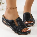 Women's Slip-On Wedge Slide Sandals Open Toe Arch Support Casual Summer Shoes – Camilla