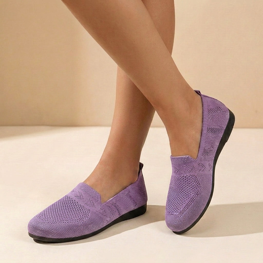 Women's Lightweight Slip-On Shoes Knit Breathable Casual Everyday Comfort Shoes – Stella