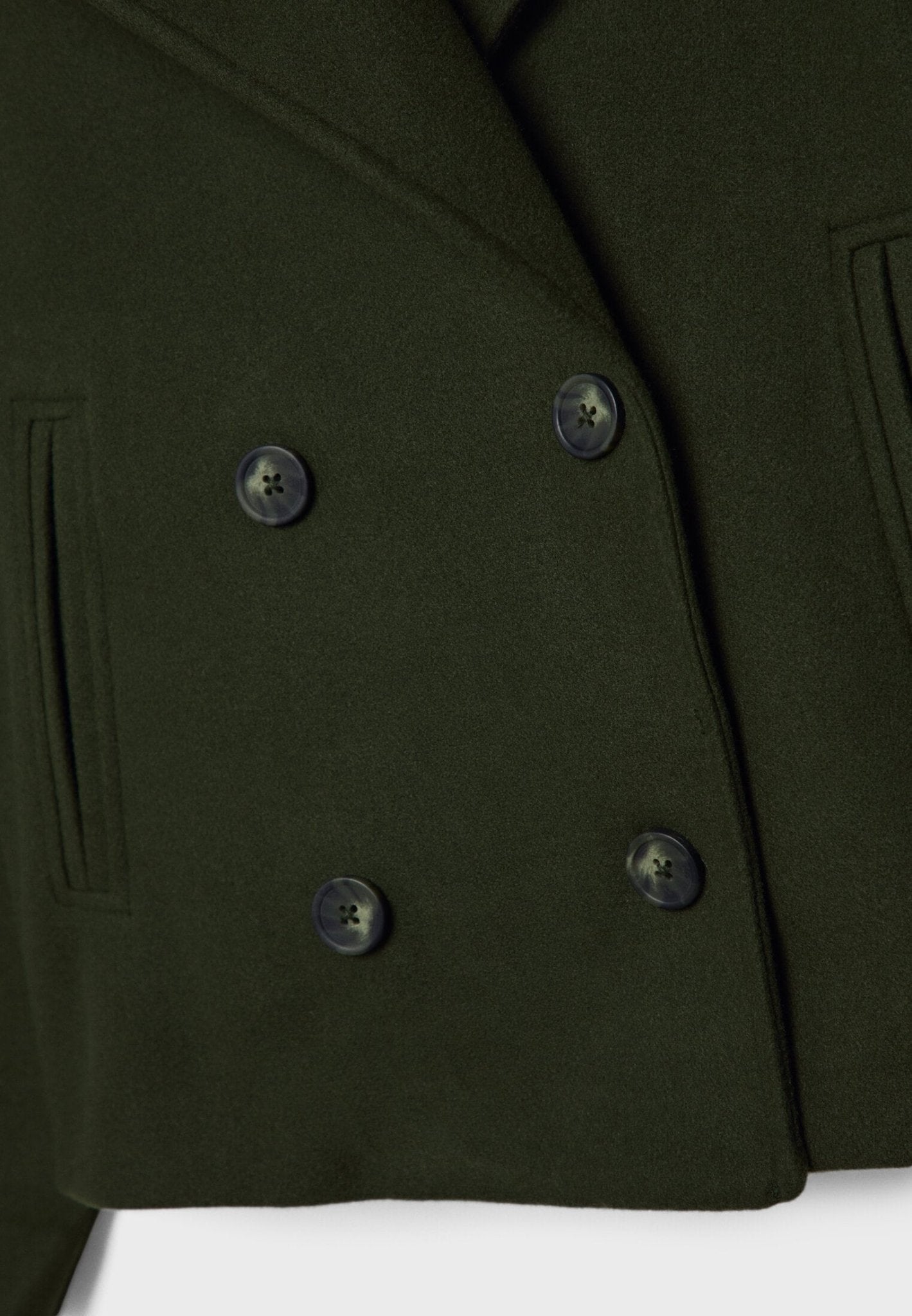 Women's Short Double-Breasted Jacket Lapel Collar Button Placket Casual Chic Cropped Coat – Heidi