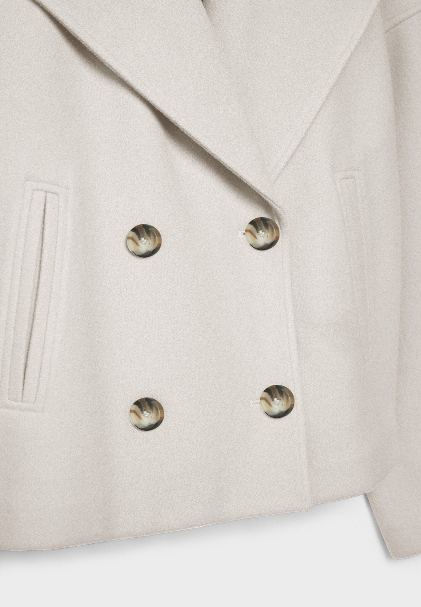 Women's Short Double-Breasted Jacket Lapel Collar Button Placket Casual Chic Cropped Coat – Heidi