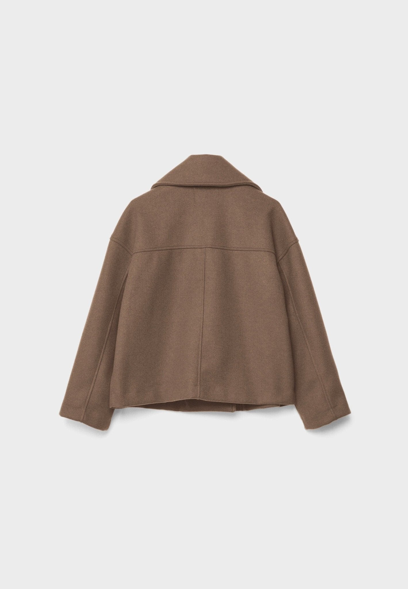 Women's Short Double-Breasted Jacket Lapel Collar Button Placket Casual Chic Cropped Coat – Heidi