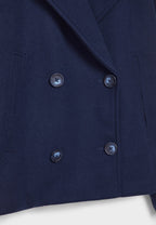 Women's Short Double-Breasted Jacket Lapel Collar Button Placket Casual Chic Cropped Coat – Heidi