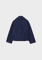 Women's Short Double-Breasted Jacket Lapel Collar Button Placket Casual Chic Cropped Coat – Heidi