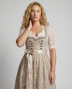 Women's Traditional Dirndl Dress Laced Bodice Lace Blouse Cotton Oktoberfest Bavarian Costume – Heidi