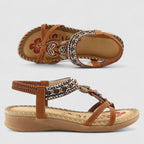 Women's Flat Sandals Stability Sole Heel Cap Smart Toe Box All-Day Comfort – Maryna