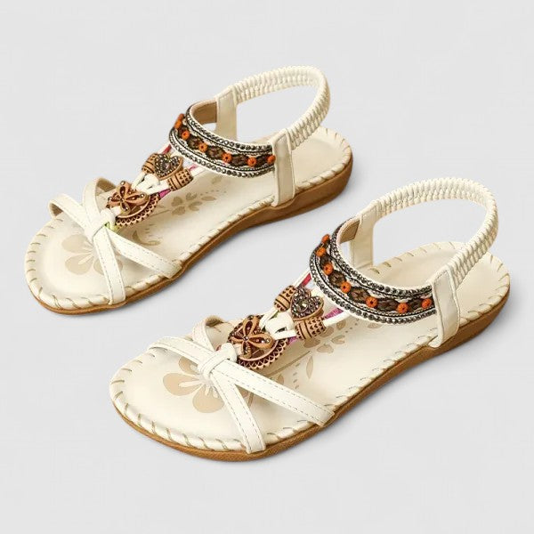 Women's Flat Sandals Stability Sole Heel Cap Smart Toe Box All-Day Comfort – Maryna