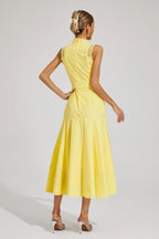 Women's Sleeveless Lace Midi Dress Wedding Guest Summer Formal Elegant Structured Daytime – Olivia
