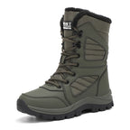 Women's Waterproof Snow Boots Lace-Up Mid-Calf Winter Hiking Insulated Faux Fur